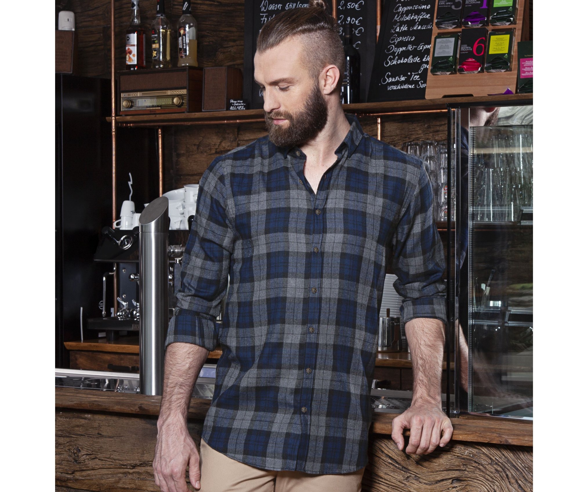Chemise à carreaux homme Urban-Style Karlowsky Men's Checked Shirt Chemise à carreaux homme Urban-Style Karlowsky Men's Checked Shirt
