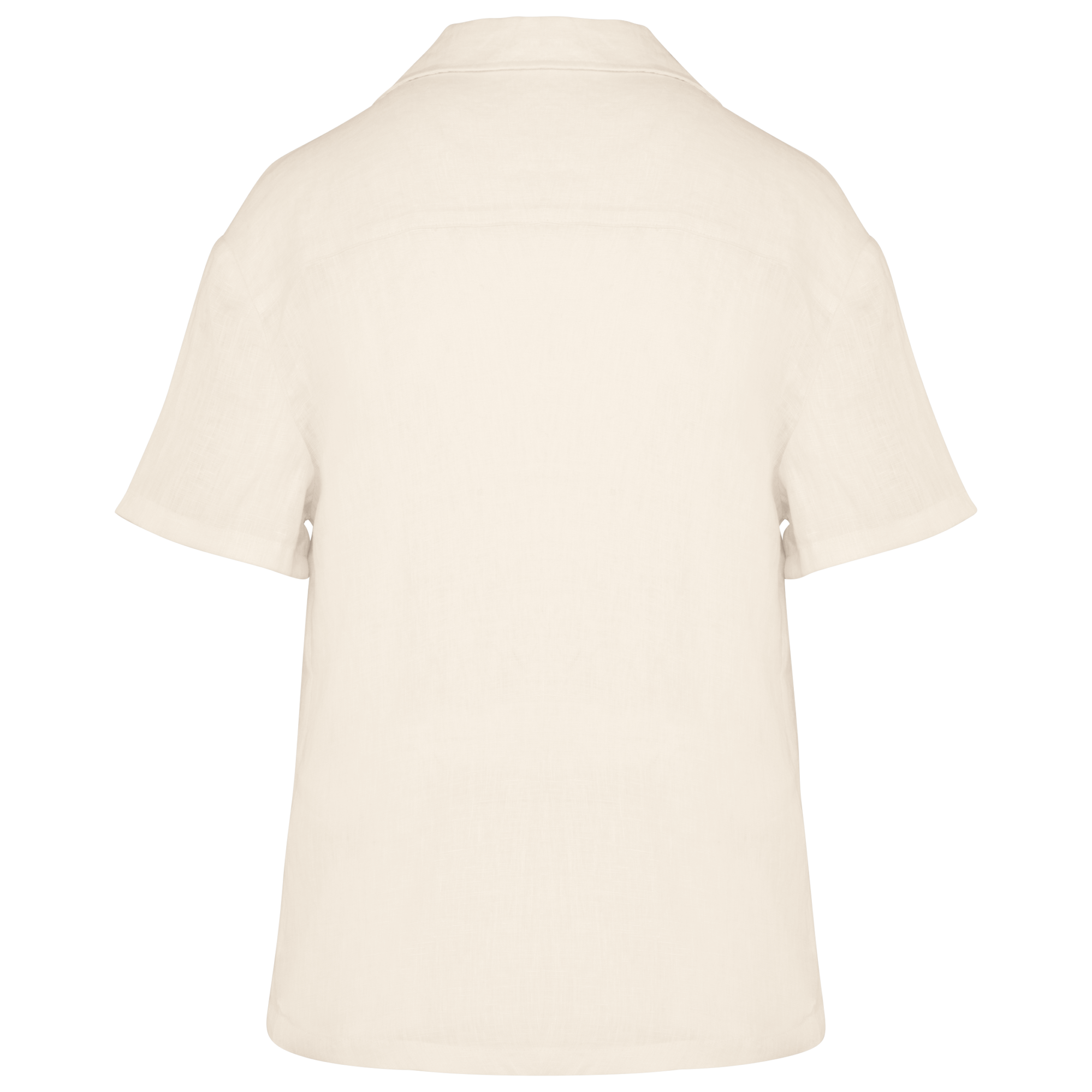 Chemise à col bowling manches courtes en lin femme Spasso SP523 Chemise à col bowling manches courtes en lin femme Spasso SP523