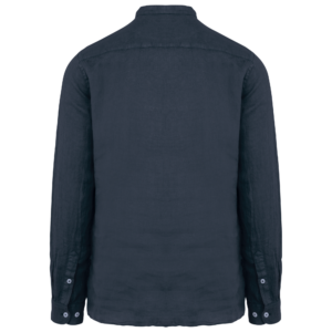 Chemise à col Mao délavée  en lin homme Spasso SP507
