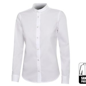 Chemise à manches longues à col Mao Velilla Femme