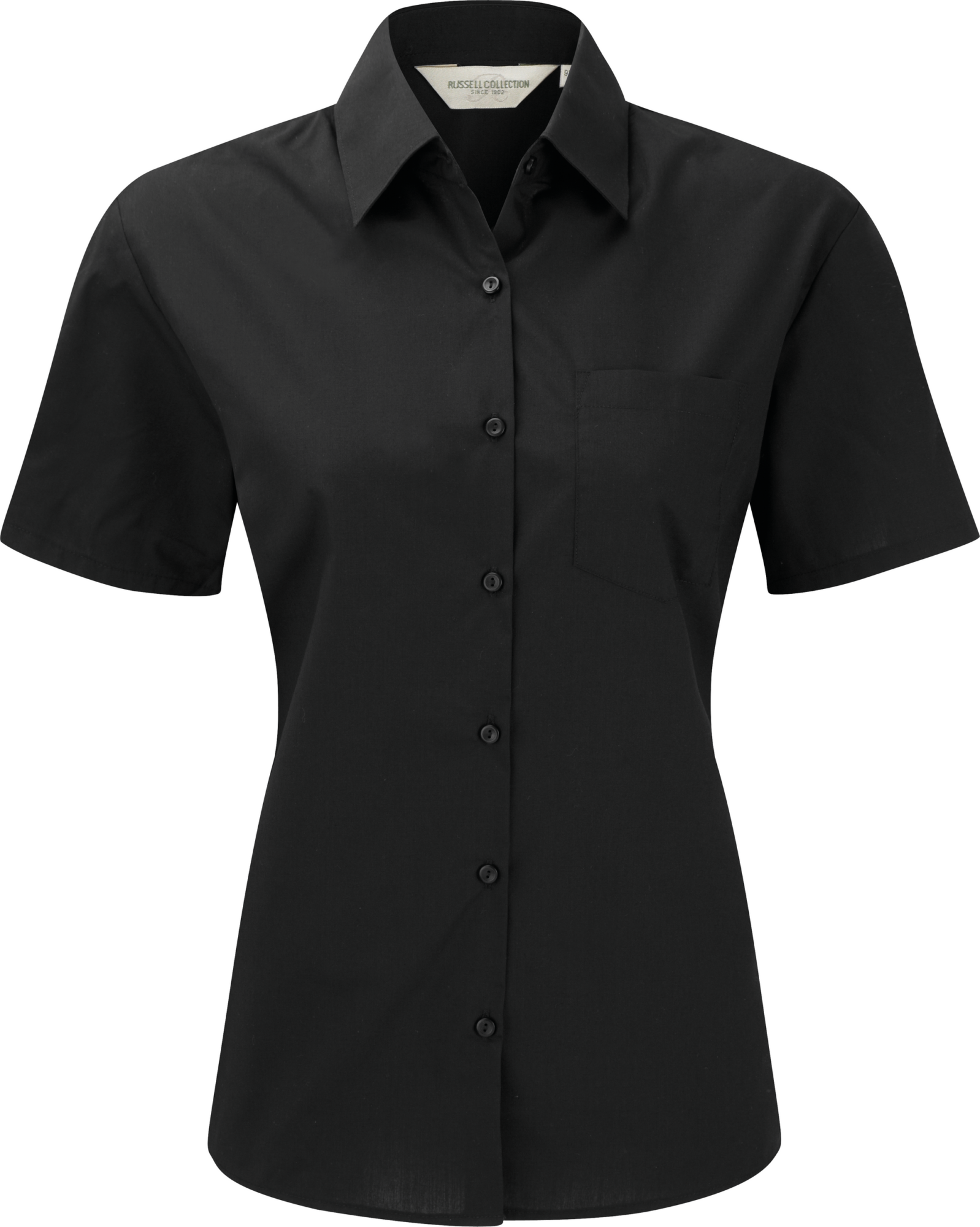 Chemise femme popeline polycoton manches courtes Russell RU935F Chemise femme popeline polycoton manches courtes Russell RU935F