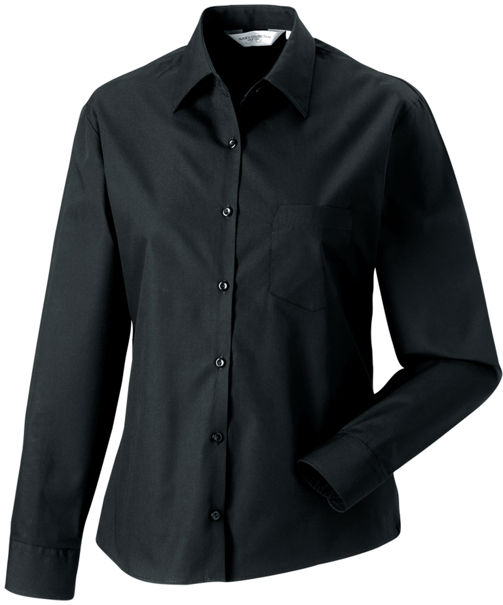 Chemise femme popeline pur coton manches longues Russell RU936F Chemise femme popeline pur coton manches longues Russell RU936F