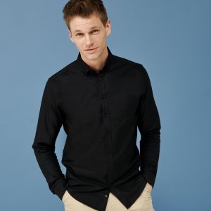 Chemise Oxford & slim homme Henbury Modern Long Sleeved Shirt - Fit