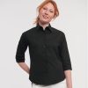 Chemise Russell Collection Ladies' 3/4 Sleeve Fitted Stretch Shirt