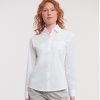 Chemise Russell Collection Ladies' Long Sleeve Classic Pure Cotton Poplin Shirt