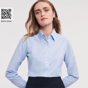 Chemise Russell Collection Ladies' Long Sleeve Tailored Oxford Shirt