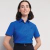 Chemise Russell Collection Ladies' Short Sleeve Classic Polycotton Poplin Shirt