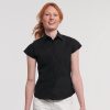 Chemise Russell Collection Ladies' Short Sleeve Fitted Stretch Shirt