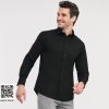 Chemise Russell Collection Men's Long Sleeve Fitted Stretch Shirt