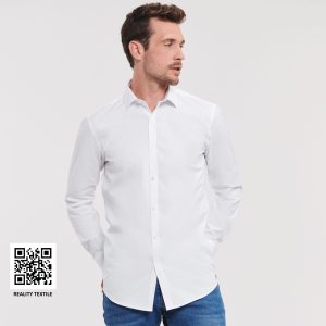 Chemise Russell Collection Men's Long Sleeve Fitted Ultimate Stretch Shirt