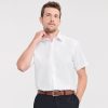 Chemise Russell Collection Men's Short Sleeve Tailored Herringbone Shirt