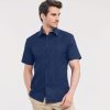 Chemise Russell Collection Men's Short Sleeve Tailored Oxford Shirt