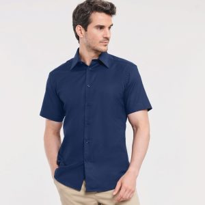 Chemise Russell Collection Men's Short Sleeve Tailored Oxford Shirt