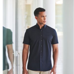 Chemisette homme respirante Henbury Men's Short Sleeved 'cotton Feel' Coolplus® Shirt