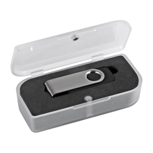 Cle usb noir/argent porte-cles