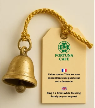 Cloche porte-bonheur mantra Cloche porte-bonheur mantra – Fortuna-Café