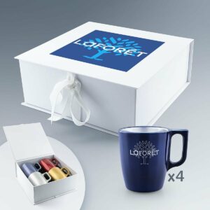 Coffret 4 Mugs 25 cl en Verre à Personnaliser