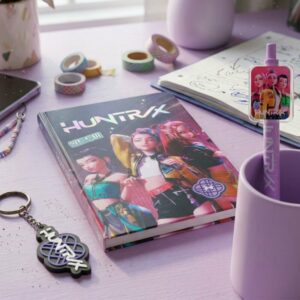 Coffret Cadeaux KPop Demon Hunters Huntrix - Carnet, Stylo & Porte-Clés