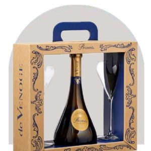 Coffret champagne De Venoge Prince Blanc de Blancs 75 cl et 2 flûtes