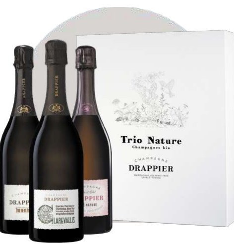 Coffret champagne Drappier Trio Nature Coffret champagne Drappier Trio Nature