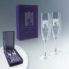 Coffret de 2 flûtes à champagne personnalisées Bohemia Cristal