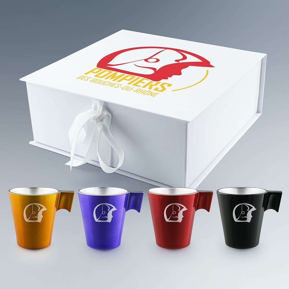 Coffret de 4 tasses expresso Luminarc personnalisées (réf. CLS) Coffret de 4 tasses expresso Luminarc personnalisées (réf. CLS)