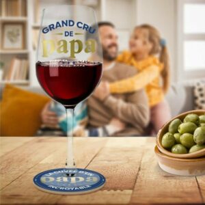 Coffret Grand Cru de Papa - Verre à Vin & Sous-Verre