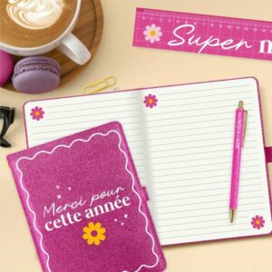 Coffret Paillettes Meilleure Maîtresse du Monde - Carnet de Notes & Stylo