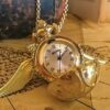 Collier Harry Potter Montre Vif d'Or 3D Premium