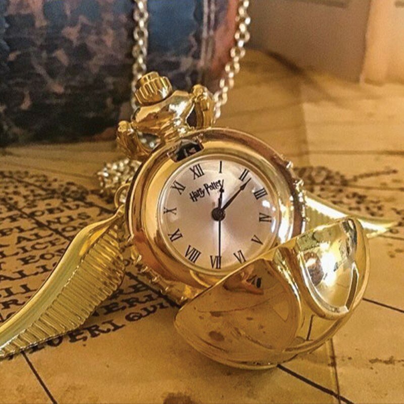 Collier Harry Potter Montre Vif d'Or 3D Premium Collier Harry Potter Montre Vif d'Or 3D Premium