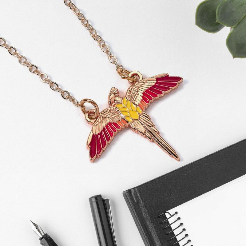 Collier Harry Potter Pendentif Fumseck le Phénix Multicolore Collier Harry Potter Pendentif Fumseck le Phénix Multicolore