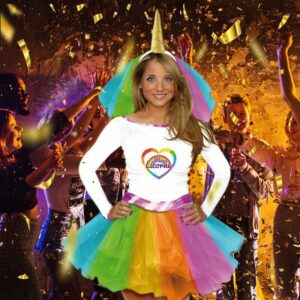 Costume Miss Licorne Multicolore
