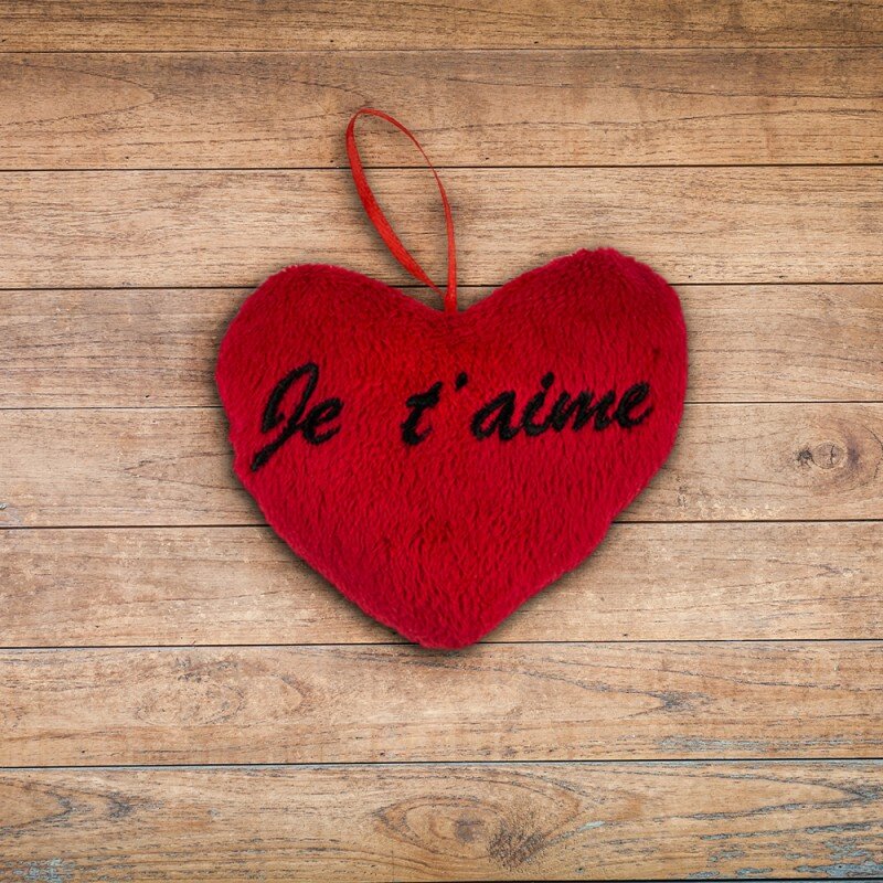 Coussin Mini Coeur Rouge Je T'Aime Coussin Mini Coeur Rouge Je T'Aime