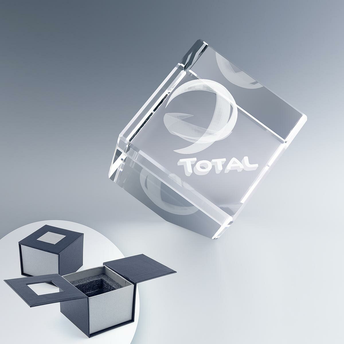 Cube à Pan-Coupé en Verre de 4 cm Cube à Pan-Coupé en Verre de 4 cm