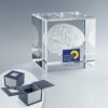 Cube en verre 6 cm personnalisé – Gravure 2D/3D