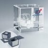 Cube en verre 8 cm personnalisé – Gravure 2D/3D