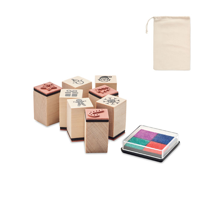 Set de 8 tampons en bois Stampie Set de 8 tampons en bois Stampie