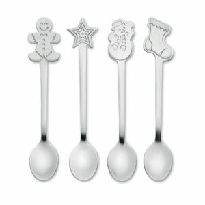 Set 4 cuillères à thé de Noël Chip Set
