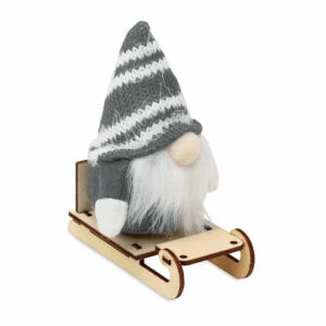 Lutin sur un traîneau en bois Frosty Sleigh – vue 2