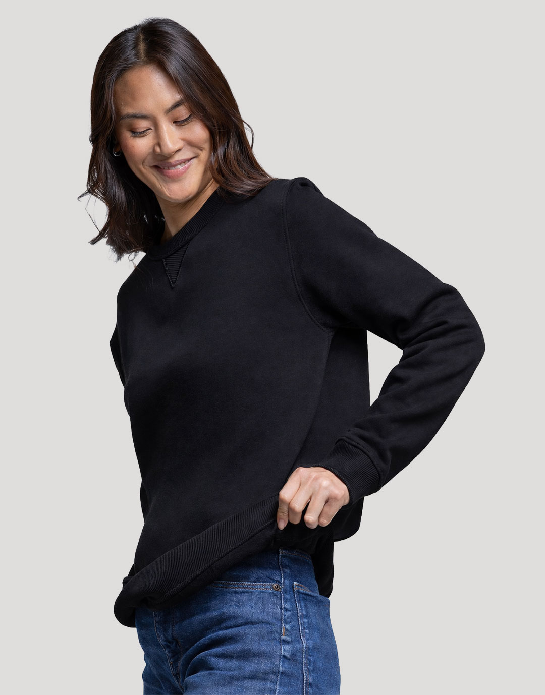 Sweat col rond unisexe en coton bio fabriqué en France Deleuze Sweat col rond unisexe en coton bio fabriqué en France Deleuze – vue 3