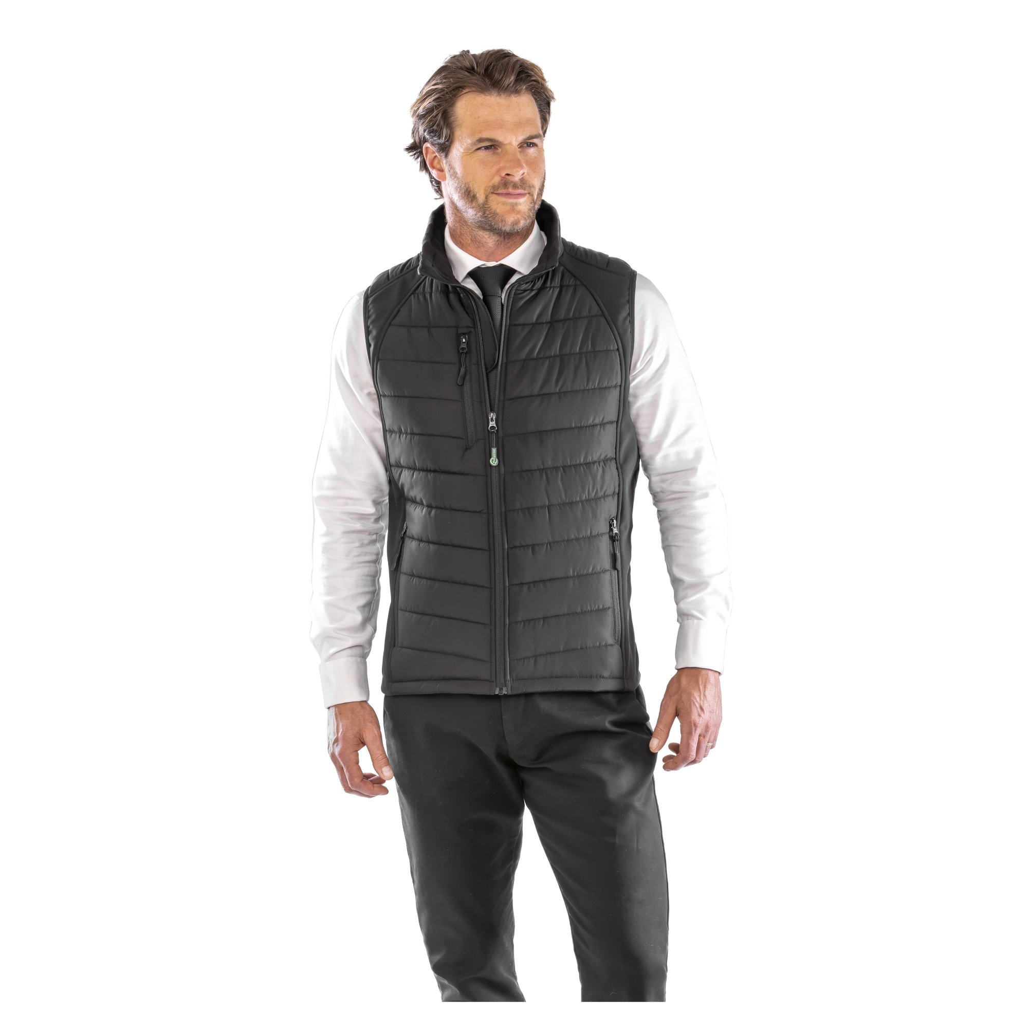 Doudoune Bodywarmer matelassé Result Black Compass Padded Softshell Gilet Doudoune Bodywarmer matelassé Result Black Compass Padded Softshell Gilet
