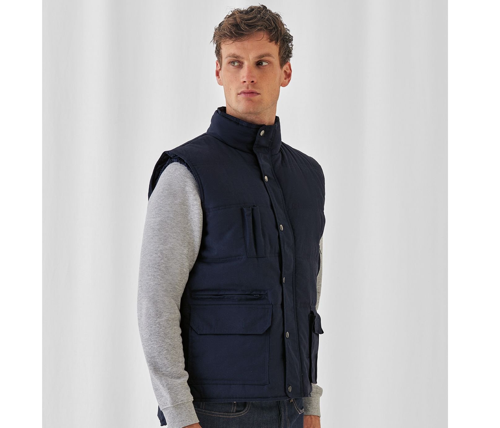 Doudoune Bodywarmer multi-poches polycoton B&c Explorer Doudoune Bodywarmer multi-poches polycoton B&c Explorer