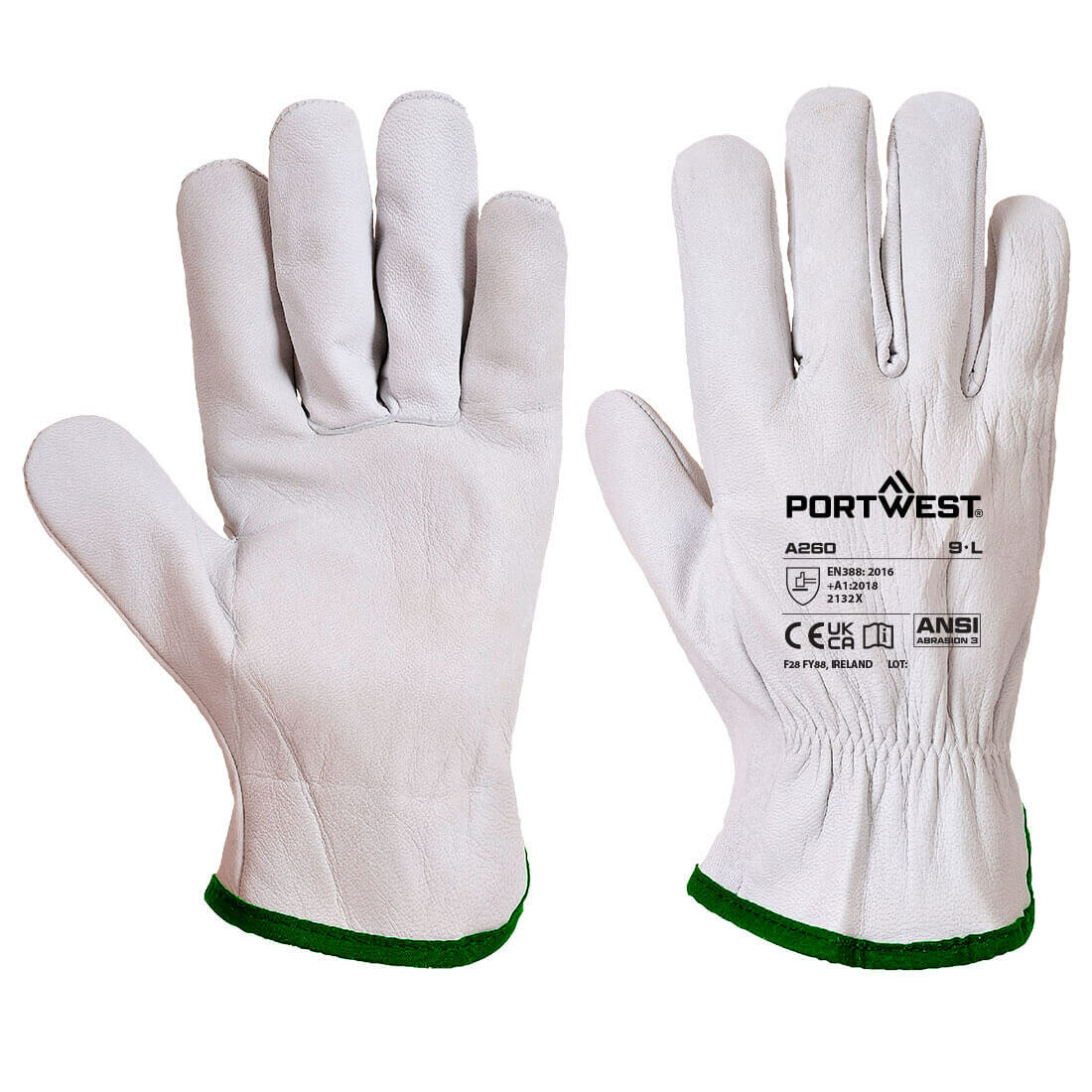 Driver cuir Ovin (Pack 12pcs) Portwest A260 Driver cuir Ovin (Pack 12pcs) Portwest A260