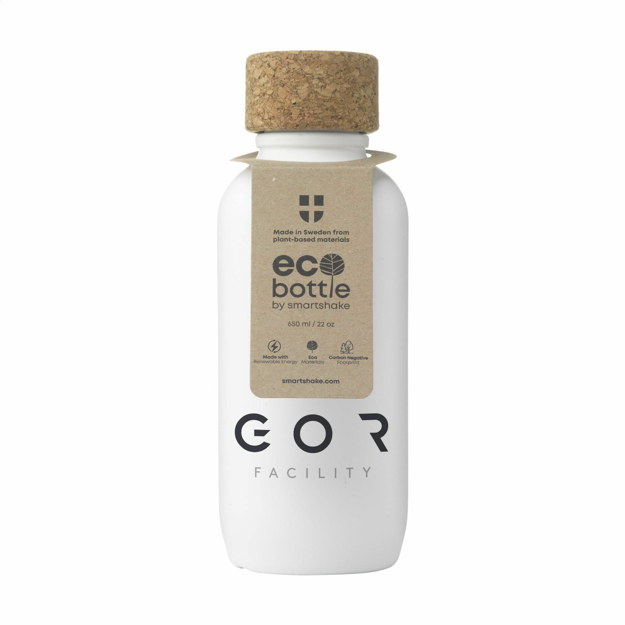 EcoBottle White 650 ml d'origine végétale - fabriquée en EU EcoBottle White 650 ml d'origine végétale - fabriquée en EU