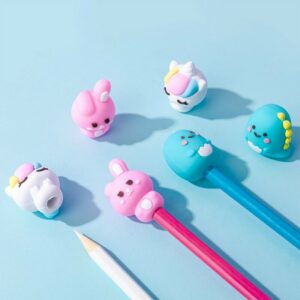 Embouts de Crayons Têtes Animaux 3D Kawaii