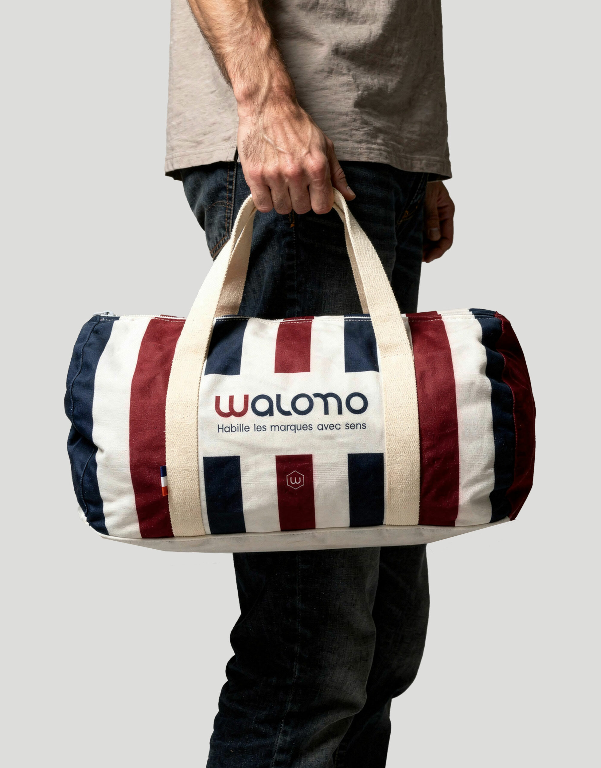Sac polochon imprimé fabriqué en France Épicure Sac polochon imprimé fabriqué en France Épicure – vue 3