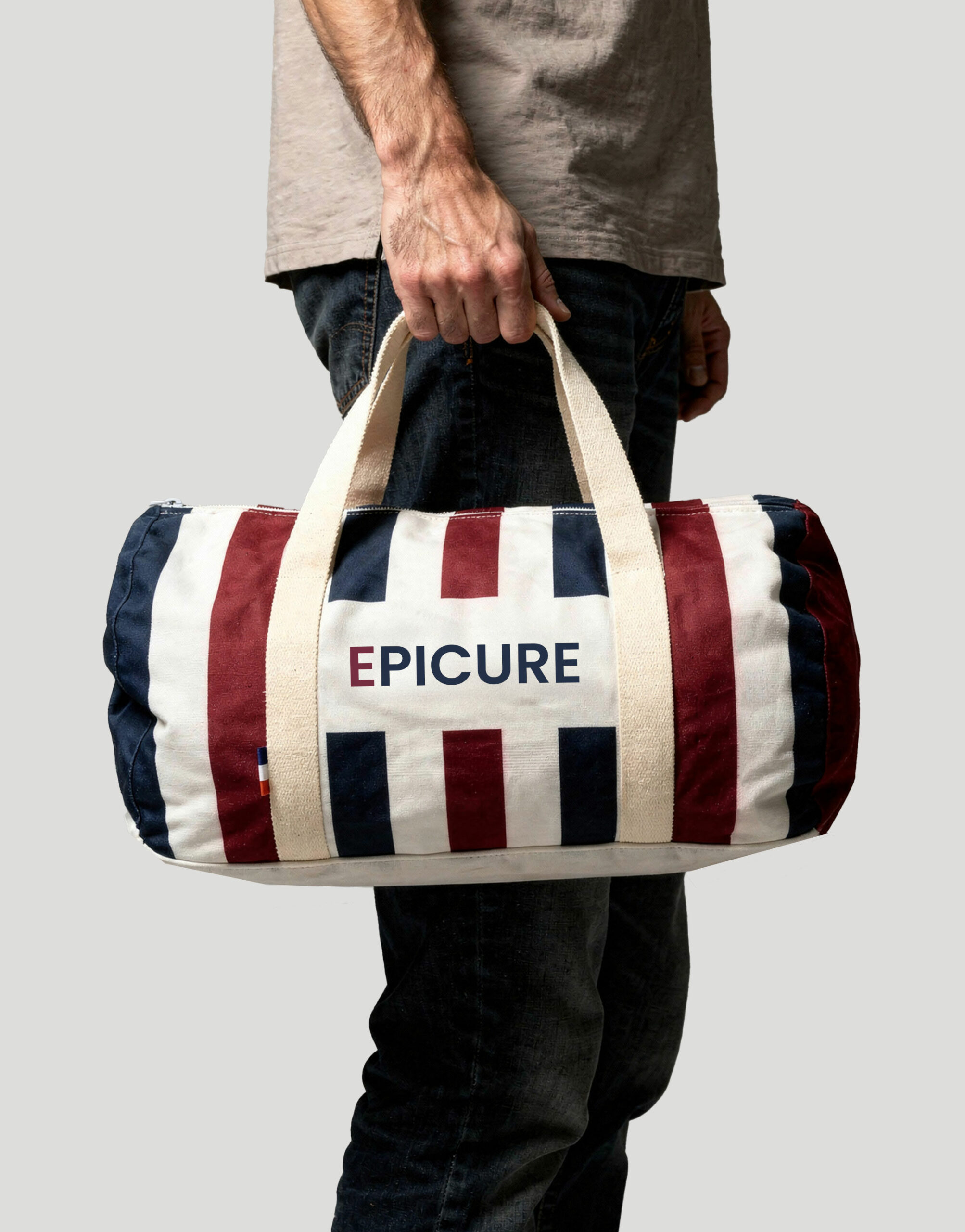 Sac polochon imprimé fabriqué en France Épicure Sac polochon imprimé fabriqué en France Épicure – vue 5