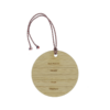 Etiquette bagage bambou rond
