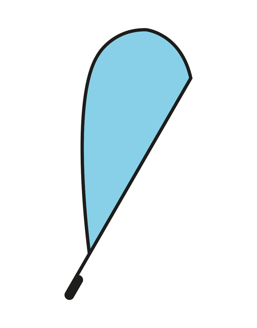Drapeau plume personnalisé FF Drapeau plume personnalisé FF – vue 3