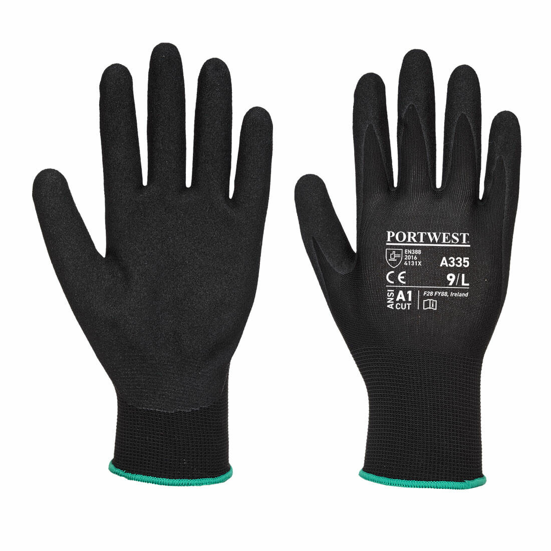 Gant dermi-grip npr15 nitrile sablé Portwest A335 Gant dermi-grip npr15 nitrile sablé Portwest A335